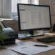 Moderner Buchhaltungsarbeitsplatz mit Dokumentenscanner, Eingangsrechnungen und digitalem Rechnungseingang in Microsoft Dynamics 365 Business Central.