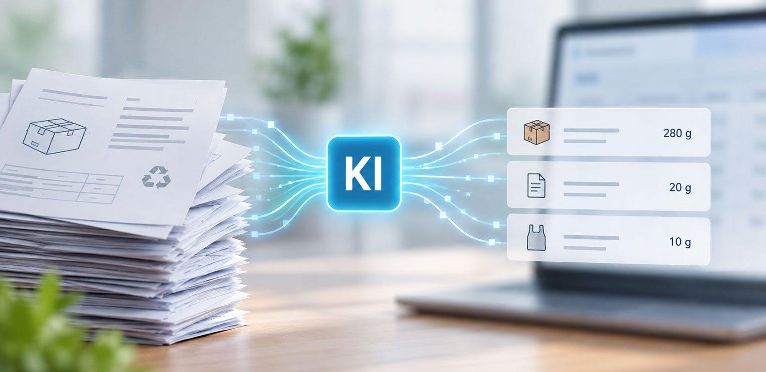 KI liest Verpackungsdaten aus Produktspezifikationen aus und überträgt sie strukturiert in Business Central.